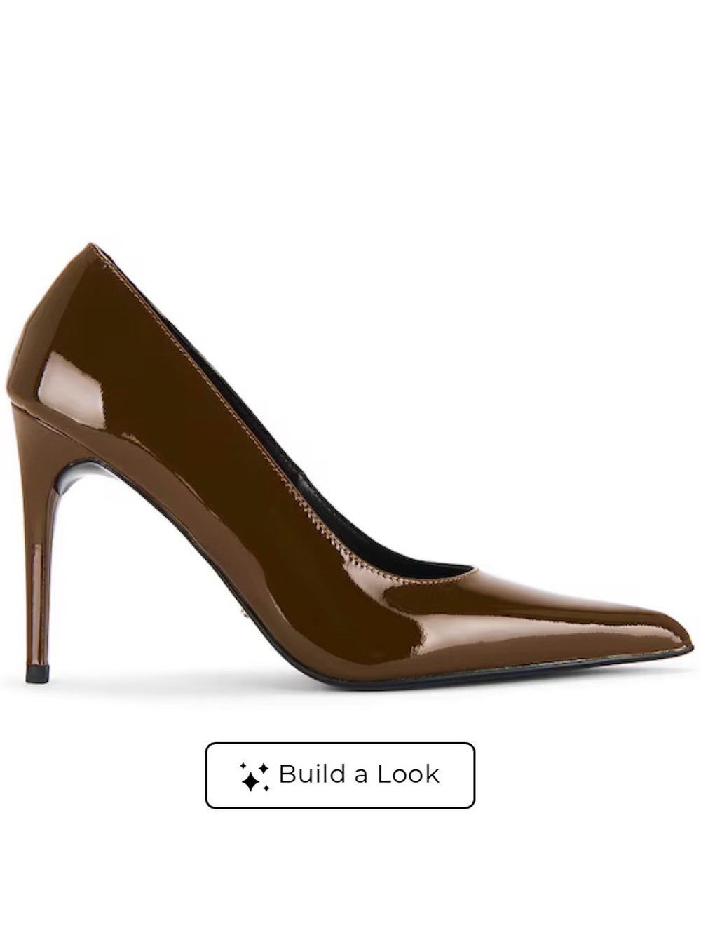Tony Bianco Brown Patent Pointed Toe Stiletto Pump